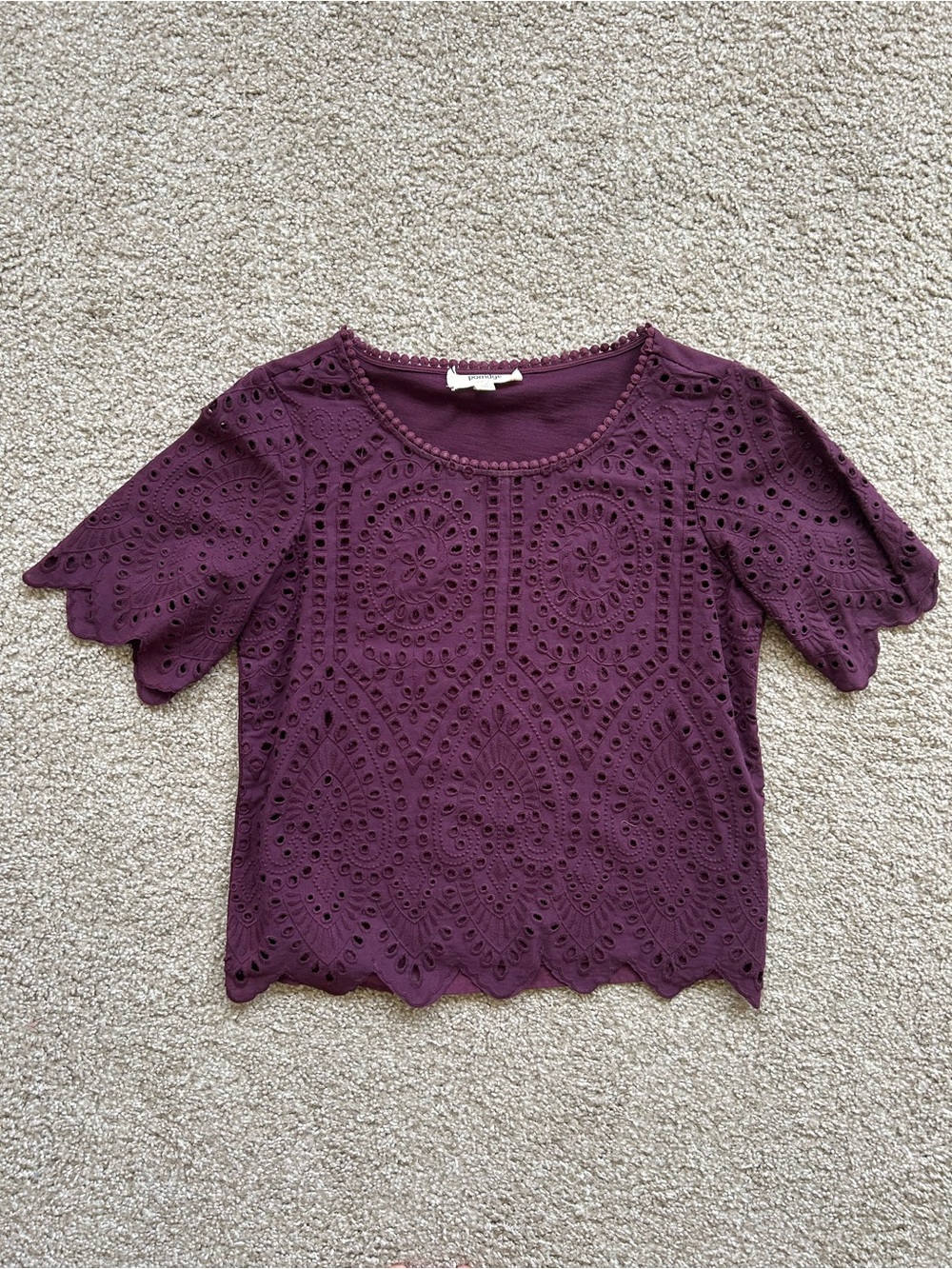 Porridge | Eyelet Short Sleeve